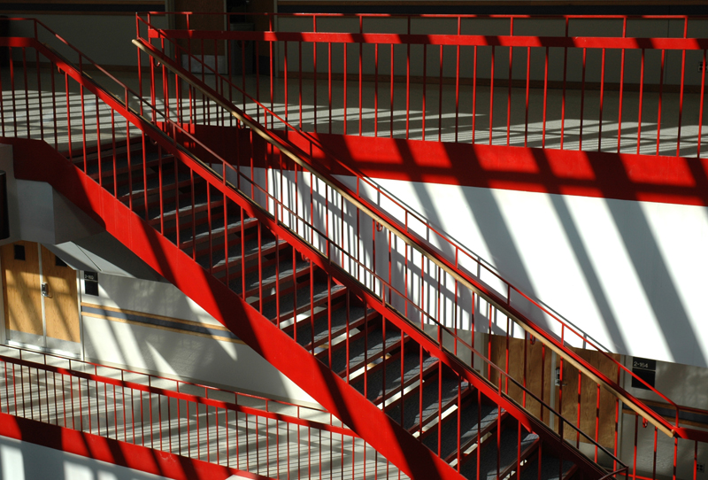 red staircase